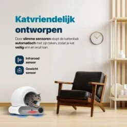 BOME Automatische Kattenbak - Zelfreinigende Kattenbak - Met App En Touchscreen - 65L -Huisdierbenodigdheden Serie 1200x1200 584