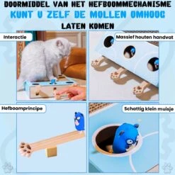Sla De Mol Kattenspeeltje - Katten Speelgoed - Kattenspeelgoed - Kattenspeeltjes - Kattenspeeltjes Intelligentie - Kattenspeelgoed Intelligentie -Huisdierbenodigdheden Serie 1200x1200 604