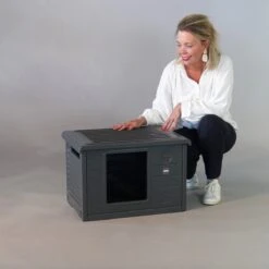 RHRQuality Kattenhuis Voor Binnen En Buiten Kattenhok Villa De Luxe Grijs 13 RHRQuality Kattenhuis Voor Binnen En Buiten Kattenhok Villa De Luxe Grijs -Huisdierbenodigdheden Serie 1200x1200 616