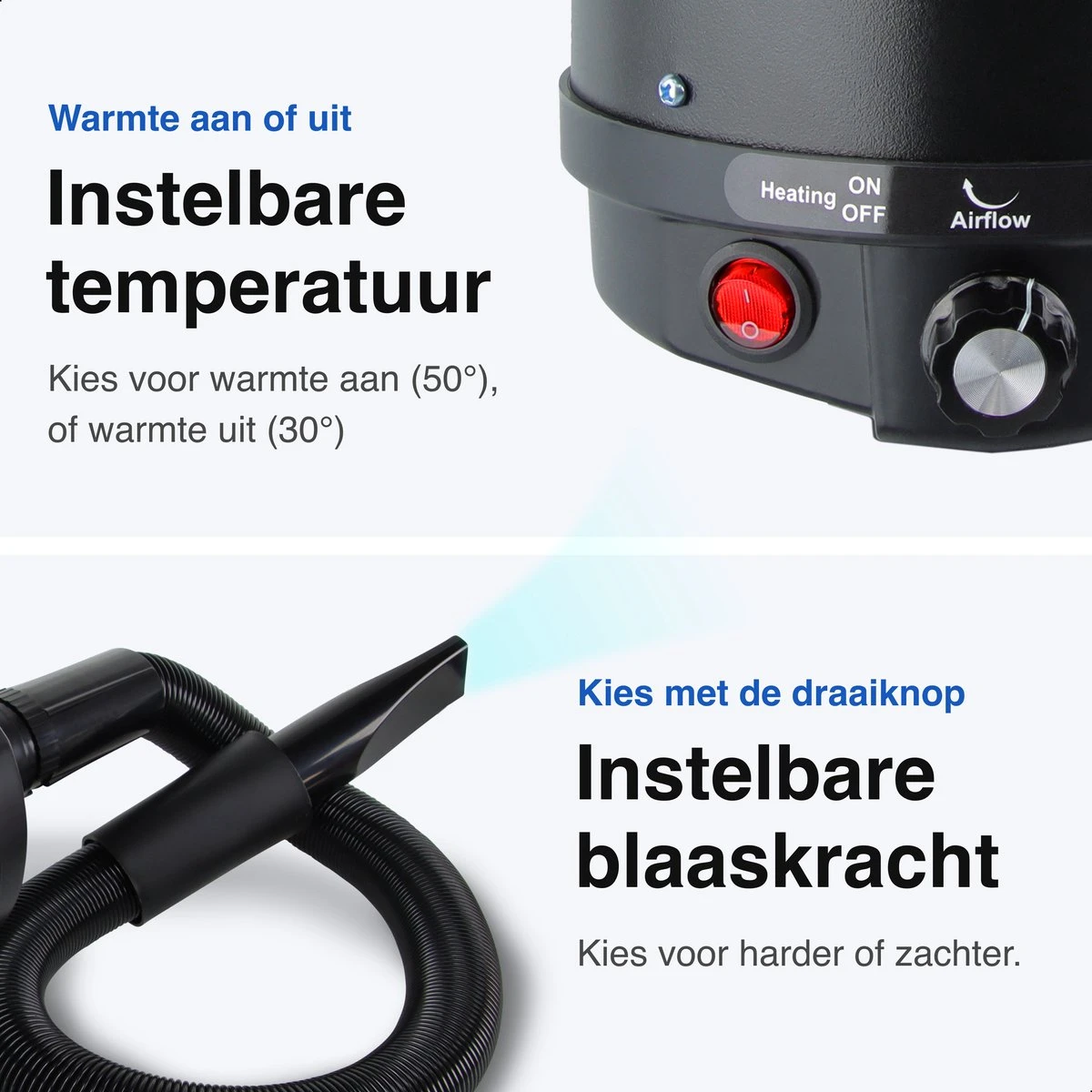 Vivid Green Waterblazer Met 3 Opzetstukken - Hondenfohn - Voor Honden - Met Geluiddemper - 2800W 4 Vivid Green Waterblazer Met 3 Opzetstukken - Hondenfohn - Voor Honden - Met Geluiddemper - 2800W - Afbeelding 4