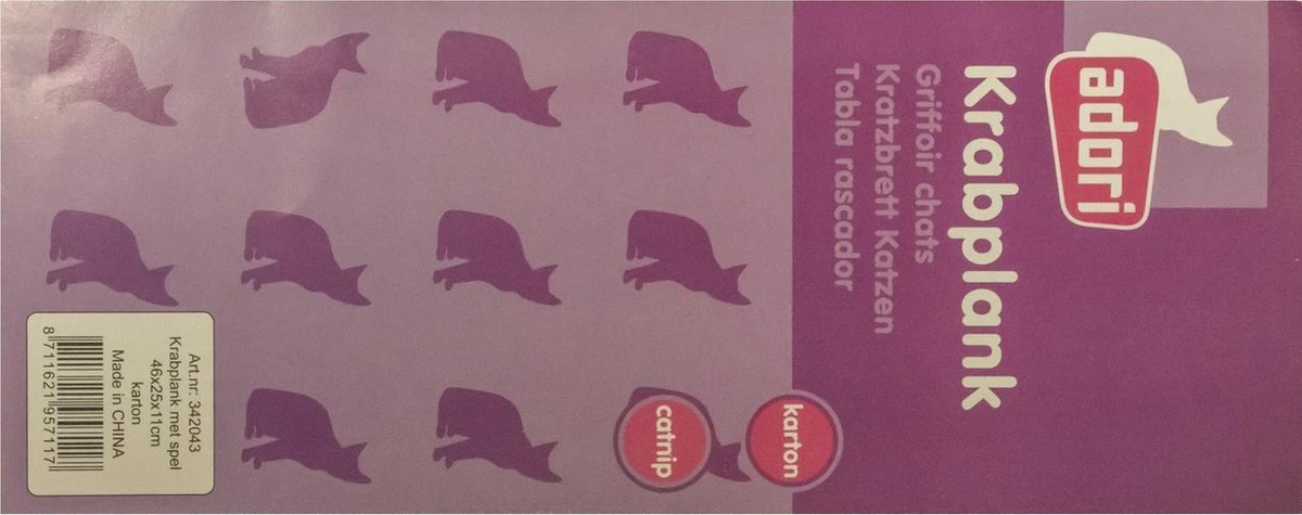 Adori Krabplank Met Spel - Krabpaal - 45x25x11 Cm 8 Adori Krabplank Met Spel - Krabpaal - 45x25x11 Cm - Afbeelding 8