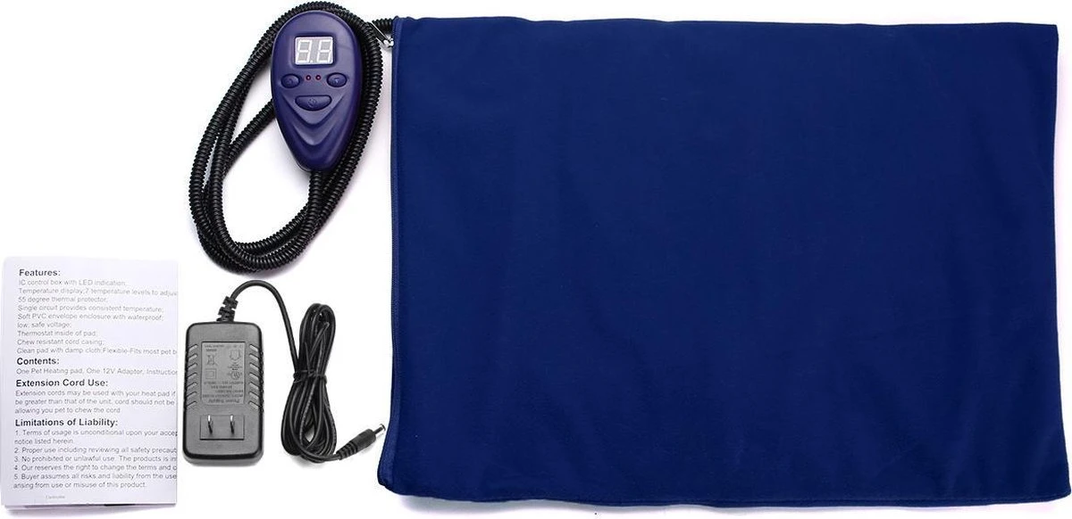 Warmtemat Voor Huisdieren 12V 65x40cm 3 Warmtemat Voor Huisdieren 12V 65x40cm - Afbeelding 3