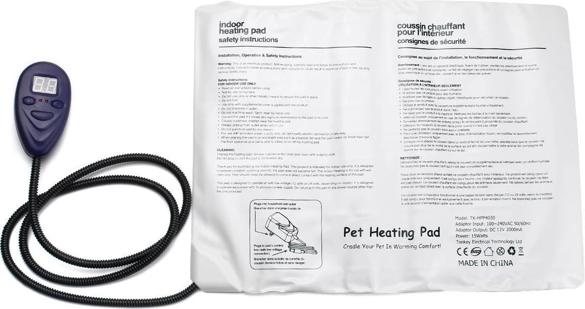 Warmtemat Voor Huisdieren 12V 65x40cm 4 Warmtemat Voor Huisdieren 12V 65x40cm - Afbeelding 4