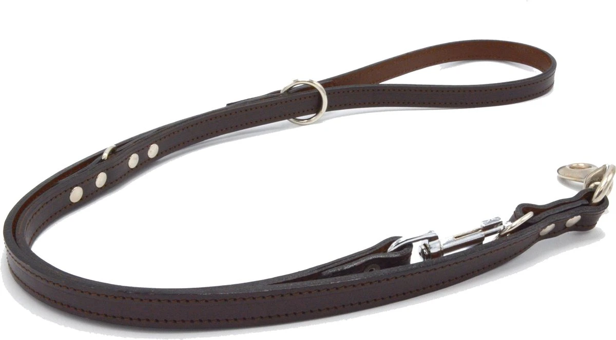 Verstelbare Trainingslijn Leer - 2 Meter - Bruin - Politielijn - Hondenriem - Hoge Kwaliteit Leer - Trainingslijn - Ambachtelijk Gemaakt In Portugal 1 Verstelbare Trainingslijn Leer - 2 Meter - Bruin - Politielijn - Hondenriem - Hoge Kwaliteit Leer - Trainingslijn - Ambachtelijk Gemaakt In Portugal