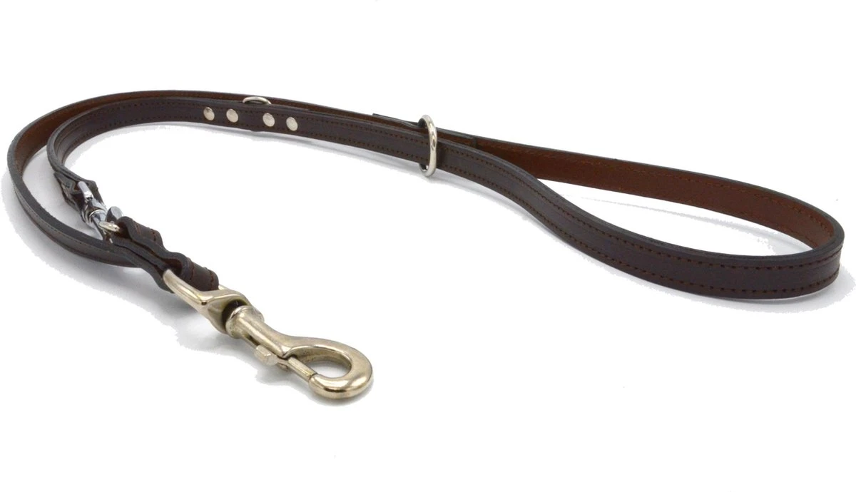 Verstelbare Trainingslijn Leer - 2 Meter - Bruin - Politielijn - Hondenriem - Hoge Kwaliteit Leer - Trainingslijn - Ambachtelijk Gemaakt In Portugal 6 Verstelbare Trainingslijn Leer - 2 Meter - Bruin - Politielijn - Hondenriem - Hoge Kwaliteit Leer - Trainingslijn - Ambachtelijk Gemaakt In Portugal - Afbeelding 6