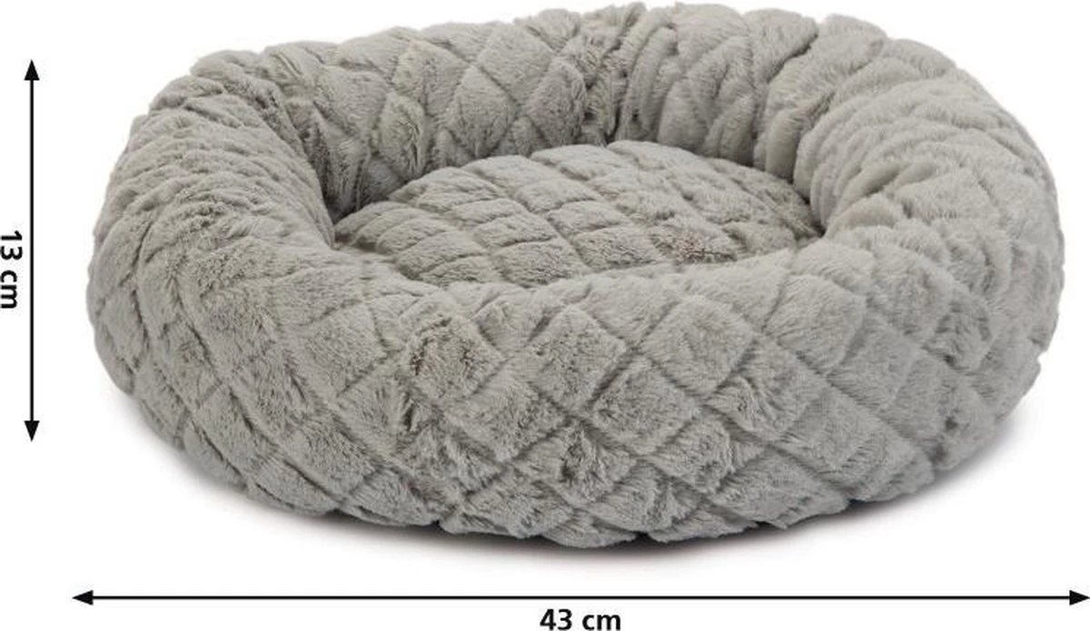 Beeztees Levisa - Kattenmand - Pluche - Grijs - 43x43x13 Cm 2 Beeztees Levisa - Kattenmand - Pluche - Grijs - 43x43x13 Cm - Afbeelding 2