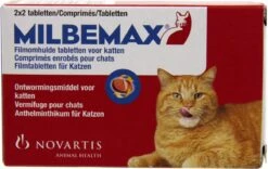 Milbemax Ontworming Tabletten Grote Kat 2 - 12 Kg 2 X 2 Tabletten -Huisdierbenodigdheden Serie 1200x756