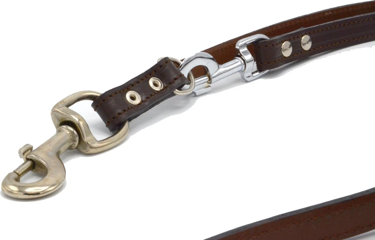 Verstelbare Trainingslijn Leer - 2 Meter - Bruin - Politielijn - Hondenriem - Hoge Kwaliteit Leer - Trainingslijn - Ambachtelijk Gemaakt In Portugal 4 Verstelbare Trainingslijn Leer - 2 Meter - Bruin - Politielijn - Hondenriem - Hoge Kwaliteit Leer - Trainingslijn - Ambachtelijk Gemaakt In Portugal - Afbeelding 4
