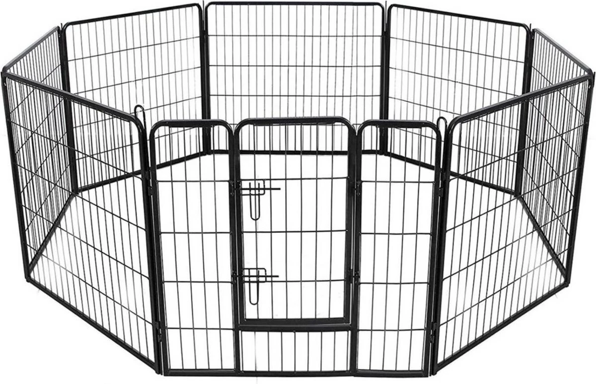 Merkloos Topmast Premium Puppyren - 120 Cm Hoog - 640 Cm Omtrek - Hondenren - Hondenhok - Zwart 1 Merkloos Topmast Premium Puppyren - 120 Cm Hoog - 640 Cm Omtrek - Hondenren - Hondenhok - Zwart