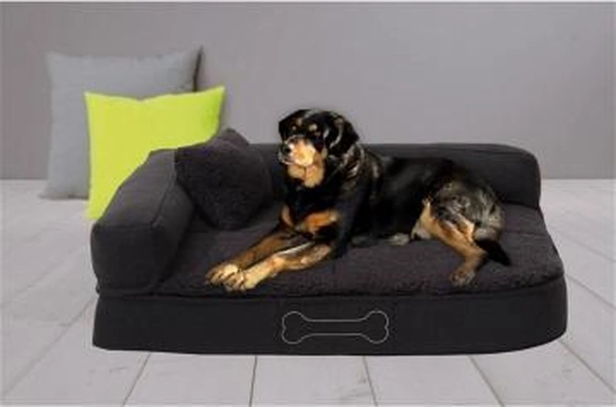 Sun Garden Pallina Orthopedisch Hondenkussen 120x80x27cm Antraciet/Grijs 8 Sun Garden Pallina Orthopedisch Hondenkussen 120x80x27cm Antraciet/Grijs - Afbeelding 8