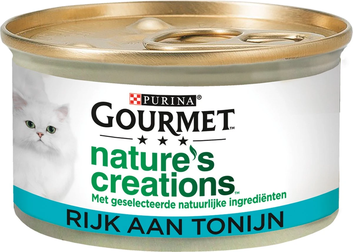 Gourmet Nature's Creations - Kattenvoer Natvoer - Tonijn - 24 X 85 Gr 1 Gourmet Nature's Creations - Kattenvoer Natvoer - Tonijn - 24 X 85 Gr