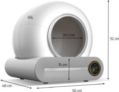 Merkloos Petlux® Zelfreinigende Automatische Kattenbak Met App En LED-Touch -Huisdierbenodigdheden Serie 1200x921 2