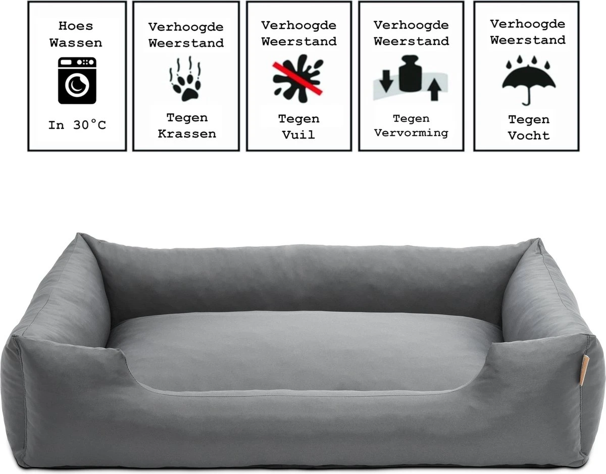 Hondenmand Cordura XXXL – Donkergrijs - 125 X 90 X 24 Cm 2 Hondenmand Cordura XXXL – Donkergrijs - 125 X 90 X 24 Cm - Afbeelding 2