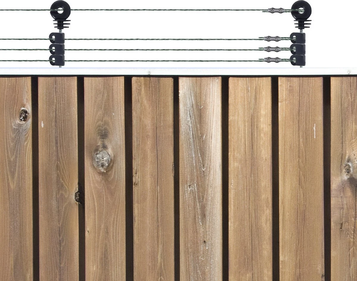 Katten Schrikdraad Set Voor Op De Schutting 2 Katten Schrikdraad Set Voor Op De Schutting - Afbeelding 2