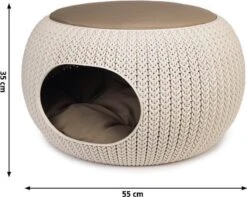 Curver Cozy Pet Home - Kattenmand - Crème - Ø 55 Cm 9 Curver Cozy Pet Home - Kattenmand - Crème - Ø 55 Cm -Huisdierbenodigdheden Serie 1200x958 3