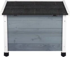 MyMax Kattenhuis - Hout - Openslaand Bitumen Dak - Kattenhuis Voor Buiten - Kattenhok - Kattenhuisje Hout - Grijs - 57*45*43CM -Huisdierbenodigdheden Serie 1200x969