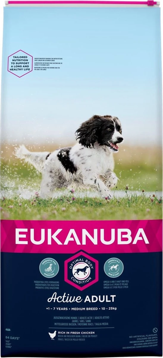 Eukanuba Dog Adult Medium Breed - Kip - Hondenvoer - 15 Kg 1 Eukanuba Dog Adult Medium Breed - Kip - Hondenvoer - 15 Kg
