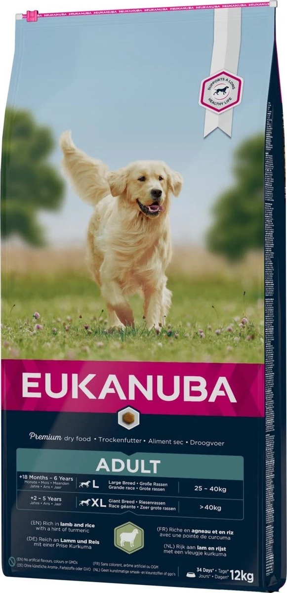 Eukanuba Dog Adult Large Breed Lam/Rice - 12 KG 1 Eukanuba Dog Adult Large Breed Lam/Rice - 12 KG