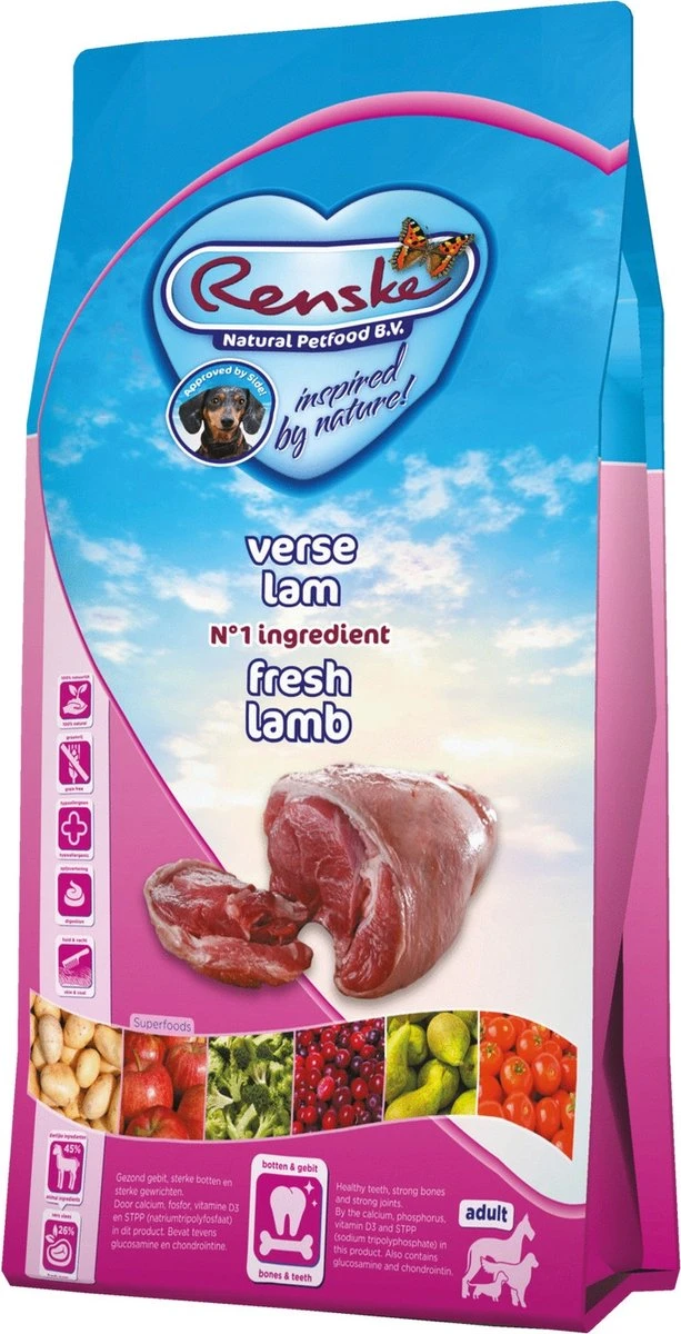 Renske Super Premium Adult Lam Graanvrij 12 KG 1 Renske Super Premium Adult Lam Graanvrij 12 KG