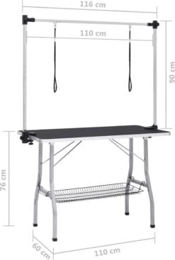 VIDAXL Hondentrimtafel Verstelbaar Met 2 Lussen En Opbergschap 25 VIDAXL Hondentrimtafel Verstelbaar Met 2 Lussen En Opbergschap -Huisdierbenodigdheden Serie 808x1200