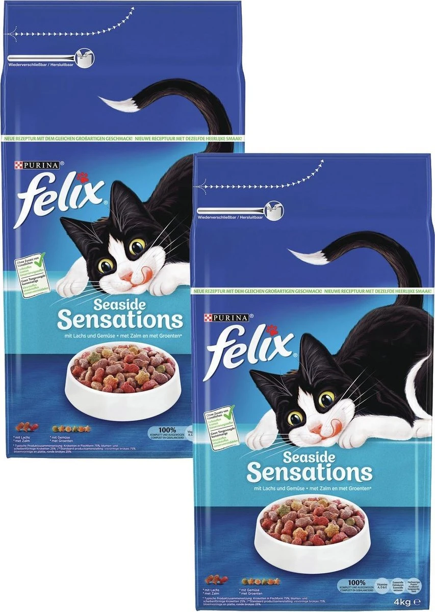 Felix Vis Sensations - Kattenvoer - 2 X 4 Kg 2 Felix Vis Sensations - Kattenvoer - 2 X 4 Kg - Afbeelding 2