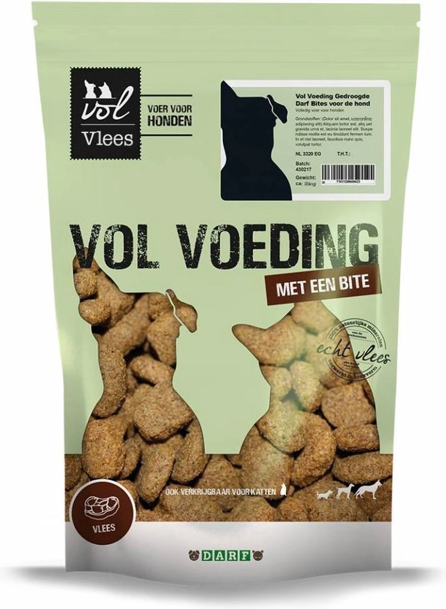 Darf Vol Bites Hondenbrokken – 20kg 3 Darf Vol Bites Hondenbrokken – 20kg - Afbeelding 3