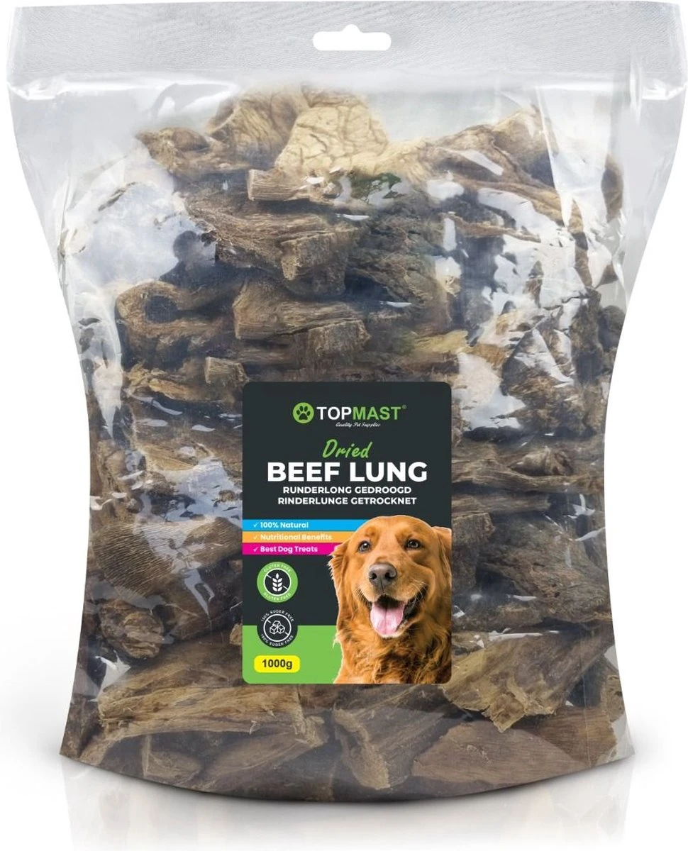 Topmast Longen - Rund 5 X 1 Kilo - Gedroogd - Hondensnack - Kauwsnack - Gedroogde Runderlong - Natuurlijke Hondensnack 1 Topmast Longen - Rund 5 X 1 Kilo - Gedroogd - Hondensnack - Kauwsnack - Gedroogde Runderlong - Natuurlijke Hondensnack